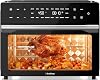 Freidora de aire Beelicious 32QT extra grande, horno tostador combo 19 en 1 con rotisserie y deshidratador, freidora de aire de convección digital para encimera, apta para pizza de 13", 6 accesorios, 1800W, negro 1