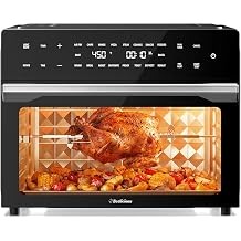 Beelicious 32QT Extra Large Air Fryer, 19-In-1 Air Fryer Toaster Oven Combo with Rotisserie and Dehydrator, Digital Convection Oven Countertop Airfryer Fit 13" Pizza, 6 Accessories, 1800w, Black