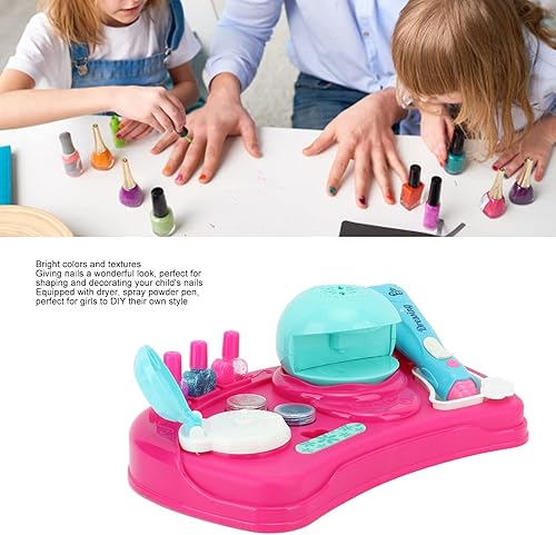 Miniatura 3 de SPYMINNPOO Juego de barniz de uñas para niños, kit de juguete de arte de uñas para niñas, kit de juguete de manicura para niños, juego de secado de