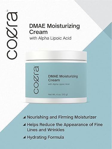 Miniatura 4 de Coera DMAE Crema hidratante  4 onzas  con ácido alfa lipoico  Hidratante y reafirmante para la piel y la cara  Libre de parabenos, SLS y fragancias