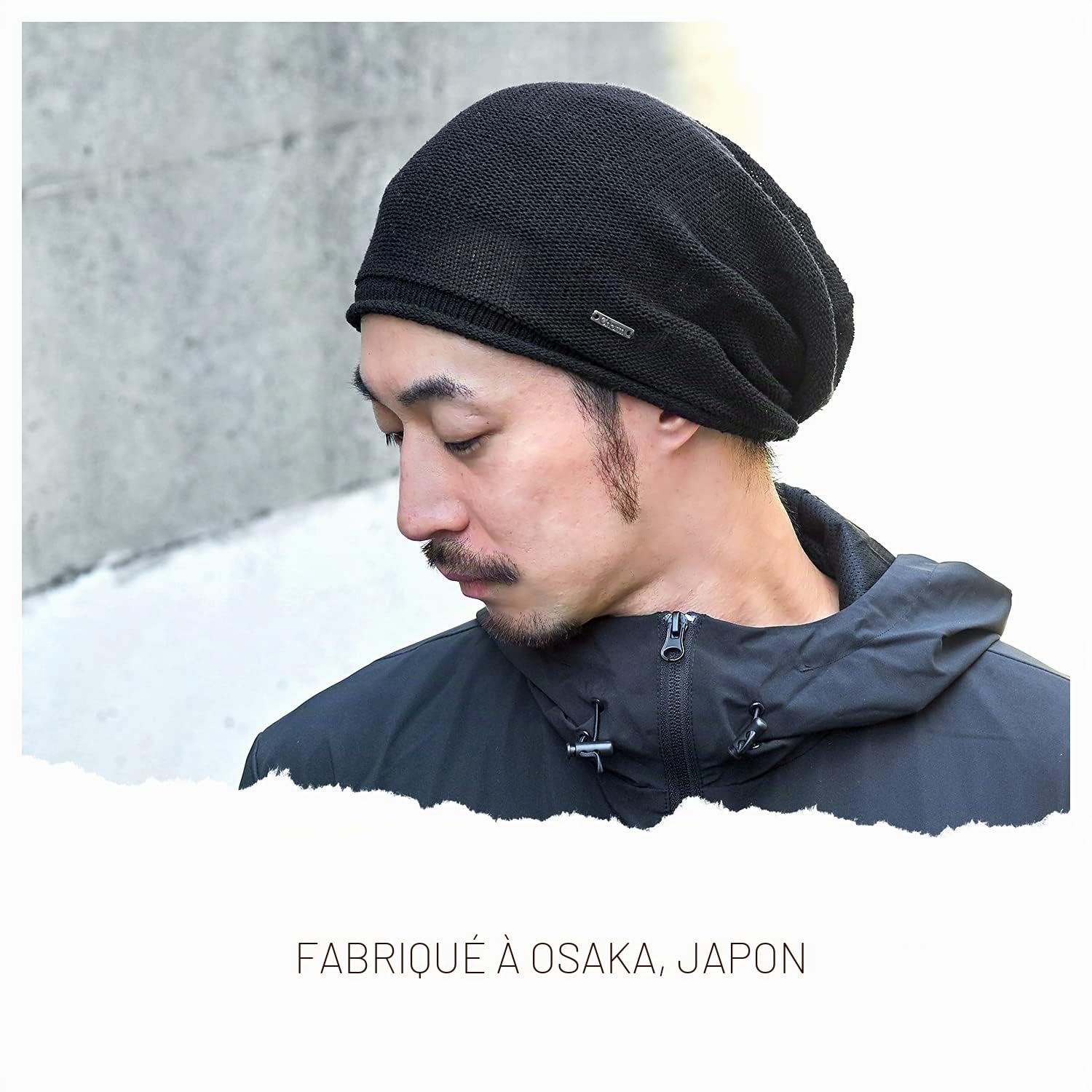 CHARM Bonnet en Soie 100% Naturel, Bonnet De Nuit Homme | Chapeau Femme Pour Chimio, Peau Sensible, Cheveux Bouclés, Grand Beanie Tombant, Tricoté, Slouch