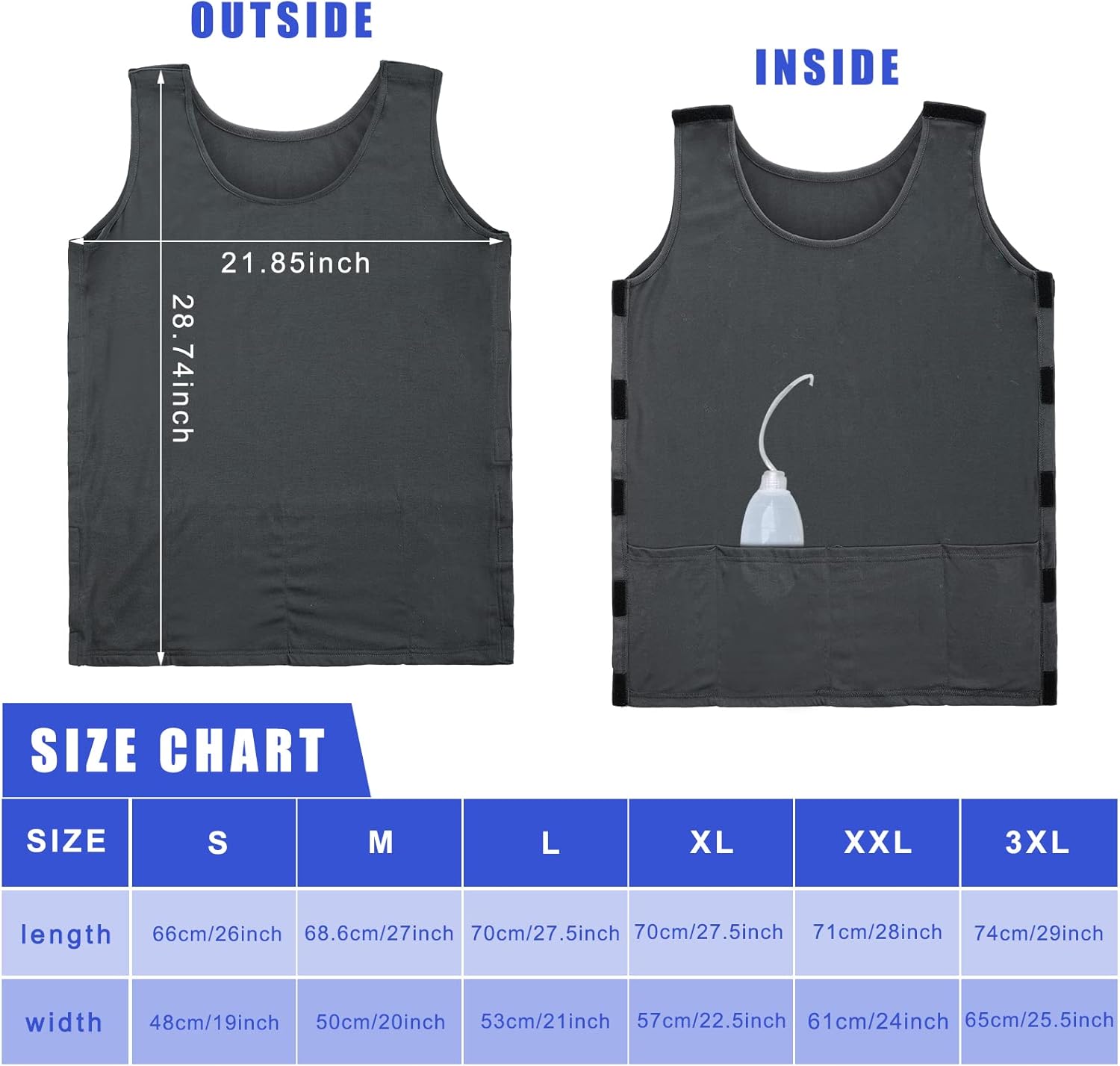 Jeyiour 2 Pack Mastectomy Recovery Clothing Mastectomy Shirt with Drain Pockets Surgical Camisole Cancer Supplies - Image 6