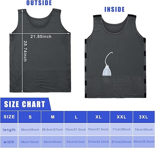 Miniatura 6 de Jeyiour Paquete de 2 camisetas sin mangas de recuperación de mastectomía con bolsillo de drenaje para sostener tubo de drenaje postquirúrgico