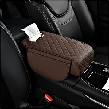 Center Console Cover for Suzuki Grand Escudo Grand Vitara MR Wagon SX4 S Cross Vitara Brezza Wagon R Wagon R+, Leather Arm Rest Armrest Cover for Car, Center Console Armrest Cover Armrest Storage Box