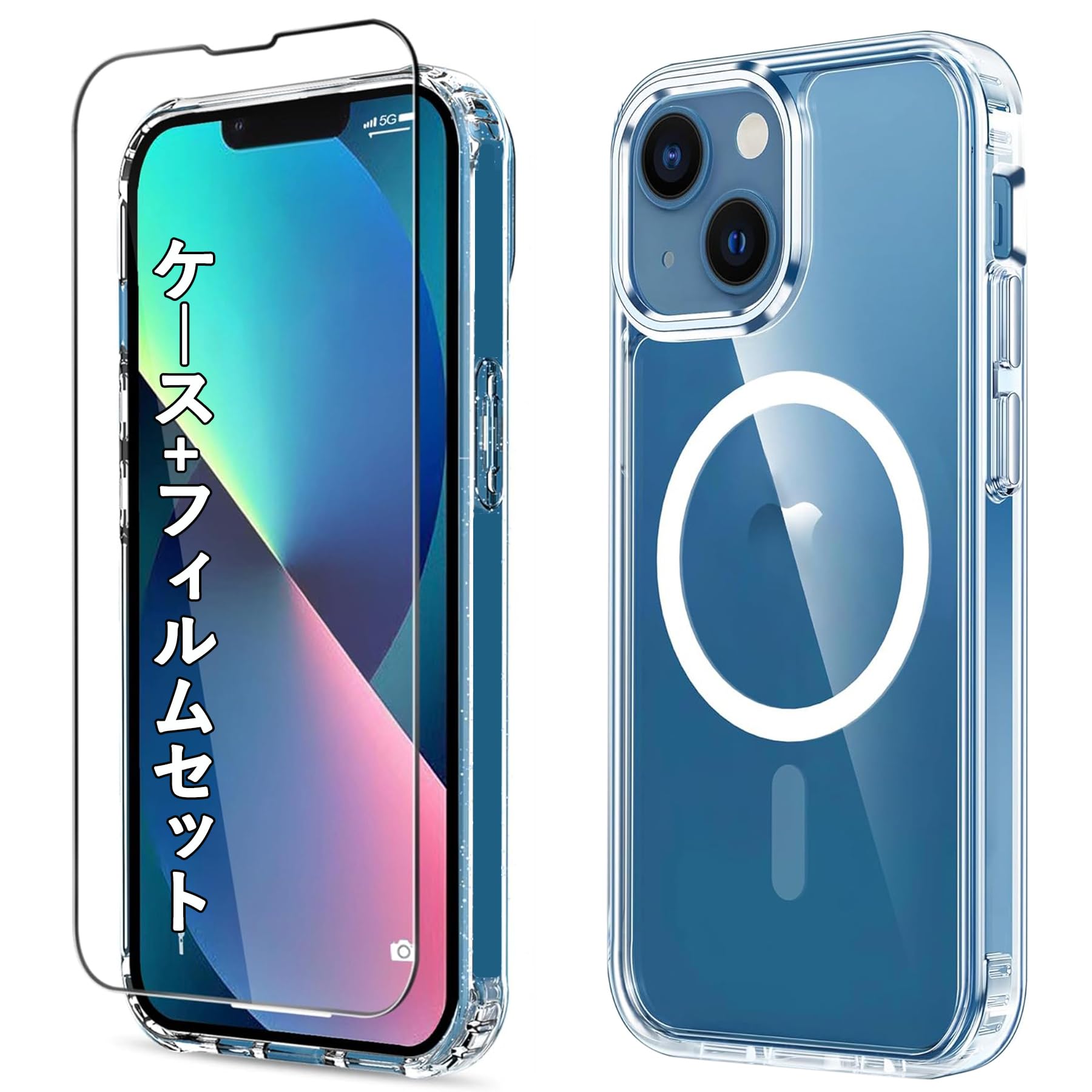 Amazon.co.jp: MagSafe対応 iPhone14/iPhone13 ケース クリア ガラス
