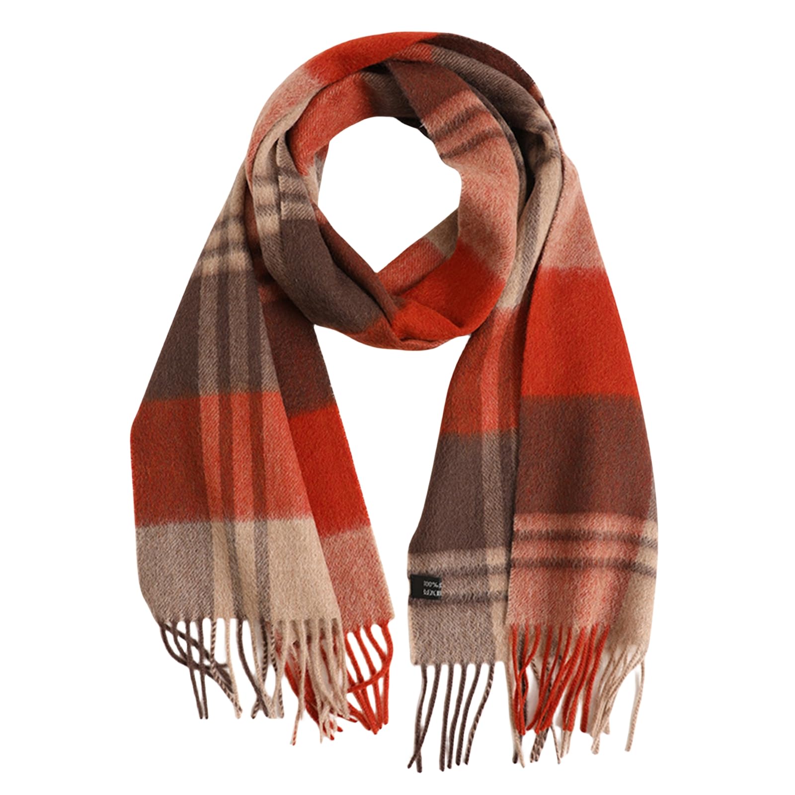 Sciarpa Sciarpa A Quadri In Lana Autunno E Inverno 30*170Cm-M-30*170 Cm