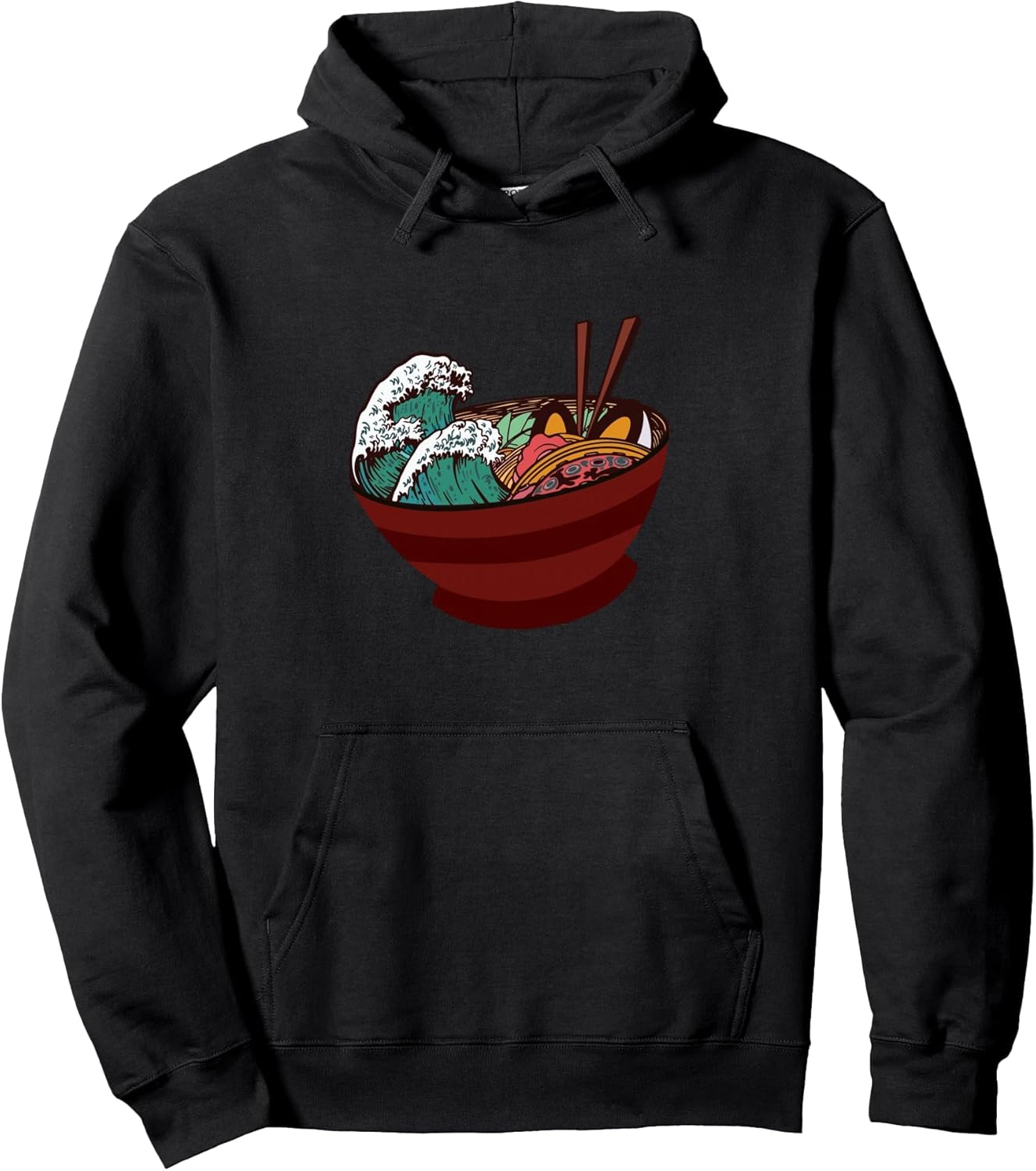 Great Ramen Wave Japanese Japanese Aesthetic Pullover Hoodie