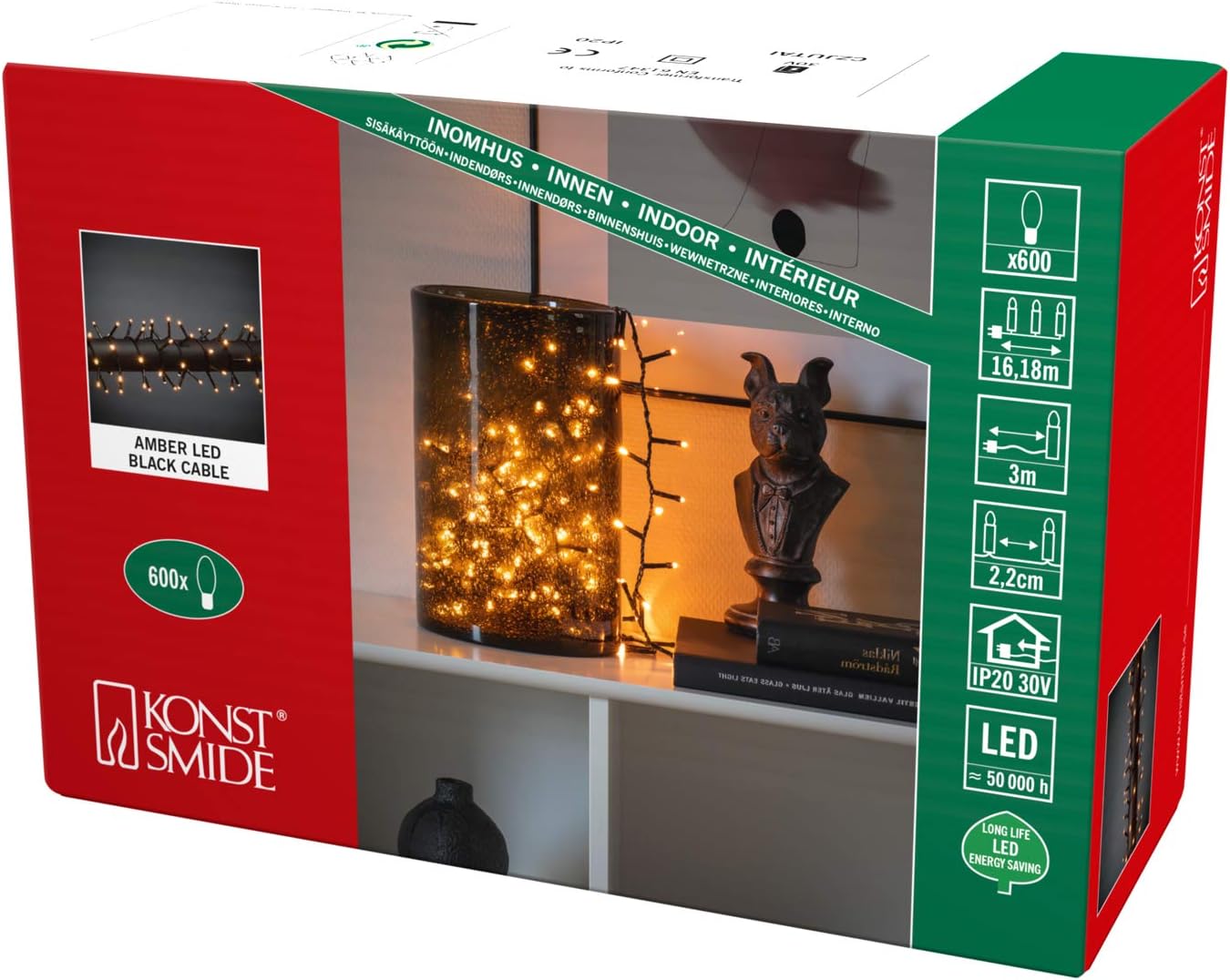 KONSTSMIDE Kerstverlichting LED lichtsnoer micro 80 lampjes extra warmwit 12,64 m kopen