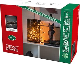 Guirlande Cluster à Micro LED Konstsmide 3864-500 - Or - Extérieur