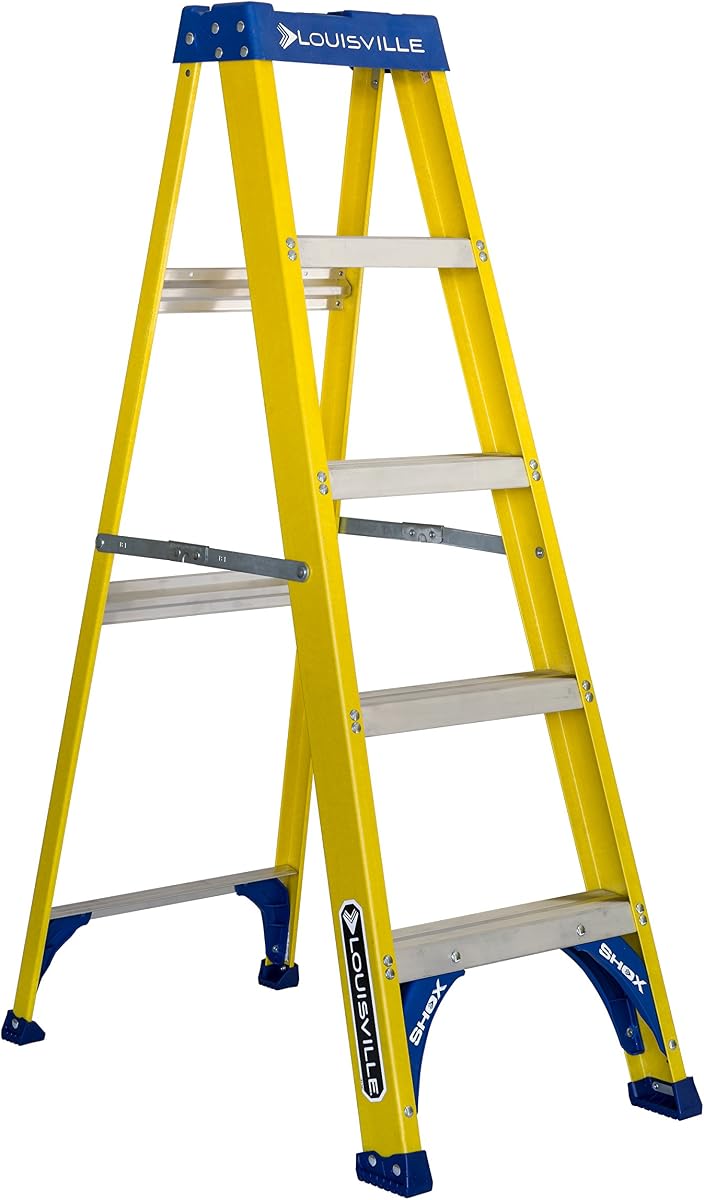 Escalera de Fibra de Vidrio de 5 Pies, Capacidad de Carga de 250 Libras, Tipo I, FS2005