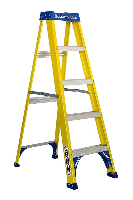 Louisville Ladder FS2005 Fiberglass Step Ladder, 5-Feet/250lb, Yellow