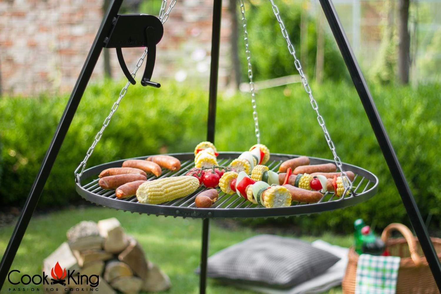 VEIKIN DESIGN Edelstahl Grillrost Mit Reling 100 Cm Produktbild-Vorschau 4