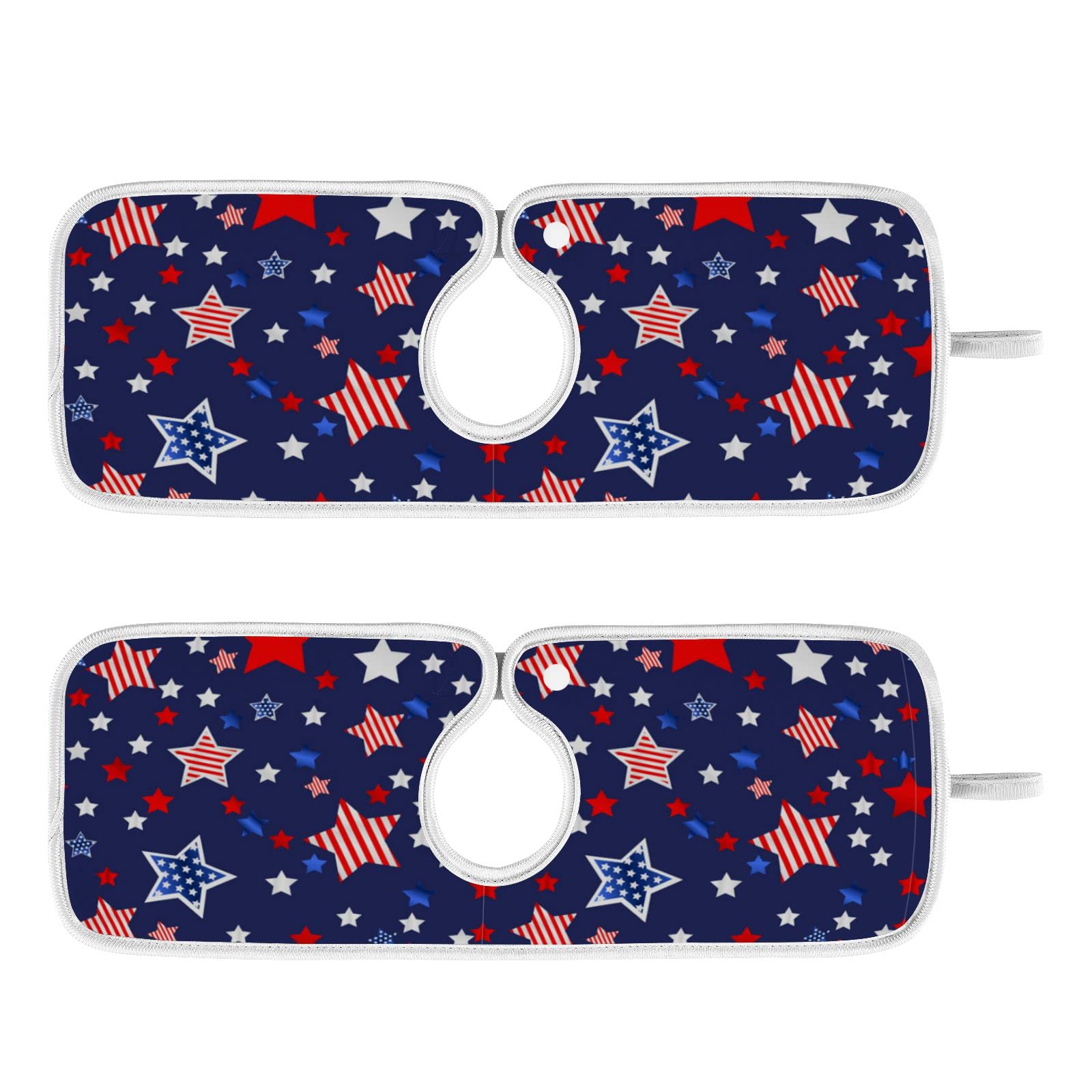 american flag stars pattern kitchen faucet absorbent mat patriotic 4th of july sink splash guard faucet handle drip catcher mat fast drying water splash mats countertop pad 2pcs