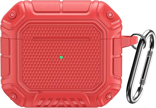 Coffea Funda protectora para AirPods de 3 generación, carcasa rígida de cuerpo completo con llavero para funda de carga de AirPod 3 (2021), color