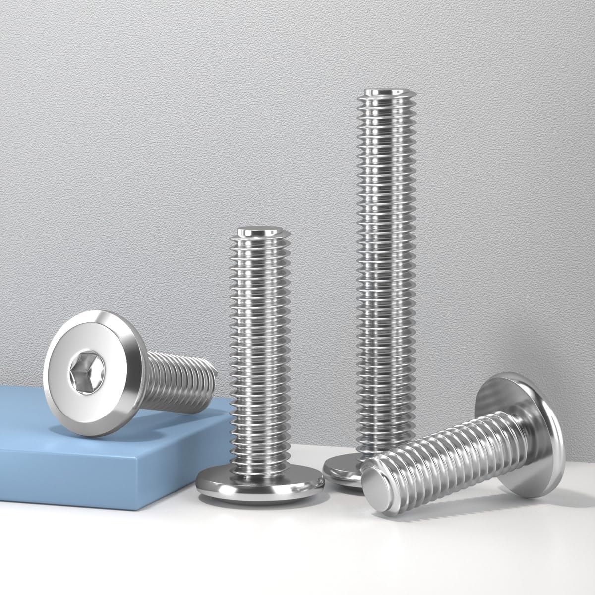Drenky Set di 20 viti a testa esagonale esagonale a flangia M5 x 16 mm, bulloni a testa piatta esagonale in acciaio inox A2 V2A, viti per metalli, filettatura completa
