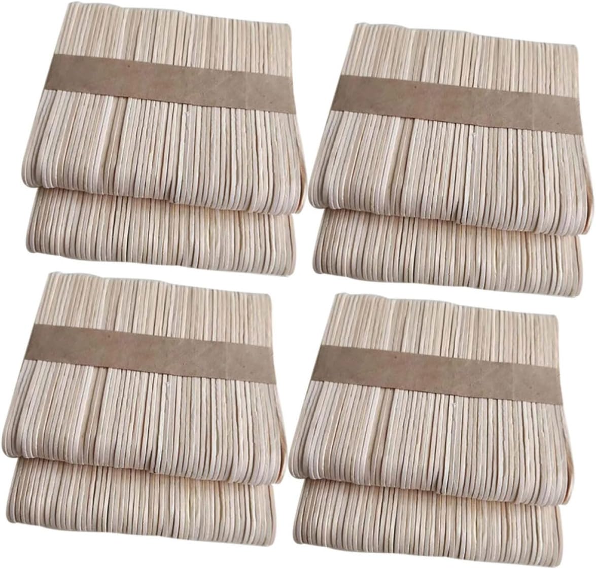 400pcs Wood Craft Sticks for DIY Projects, Paintable Smooth Surface
