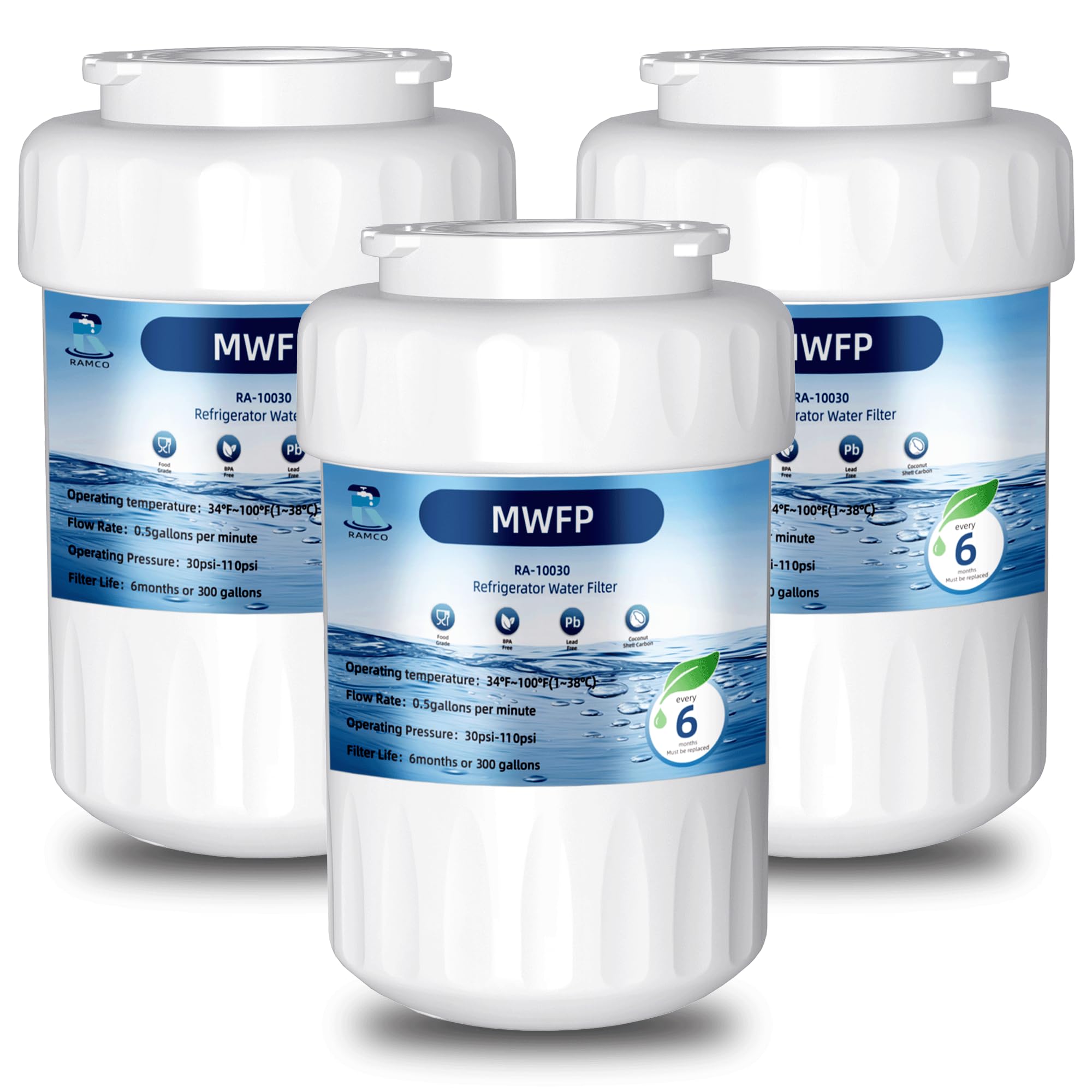 Photo 1 of MWF Water Filter Replacement for GE MWF SmartWater MWFP GSE25GSHECSS GSS25VGMDWW GSS25UFMBWW, PSS26SHRDSS GSH22JSTCSS,Kenmore 9991