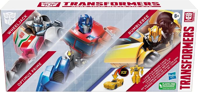 Transformers 1-Step Flip Heroes 3-Pack figuras de acción 4 pulg miniatura 7