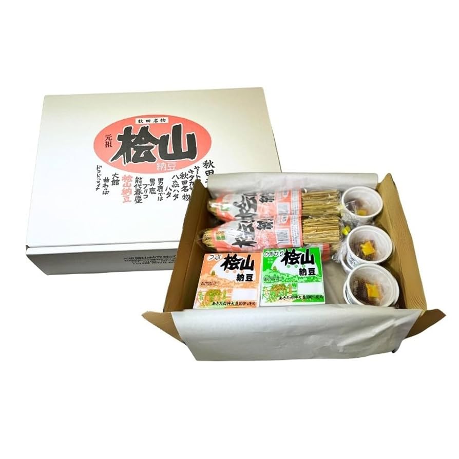 Amazon.co.jp: 納豆 秋田名物 元祖 檜山納豆 ふるさとセット 5種