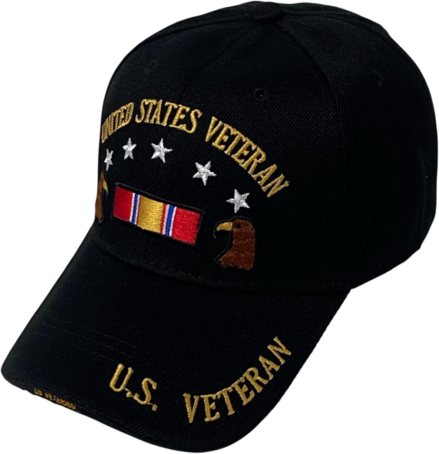 Patriotic Embroidered Baseball Cap for US Veterans - Adjustable Unisex Veteran Apparel