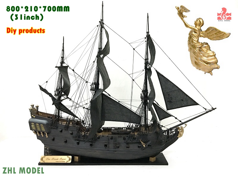 Amazon.com: The Black Pearl Golden Version 2023 Wood Model Ship