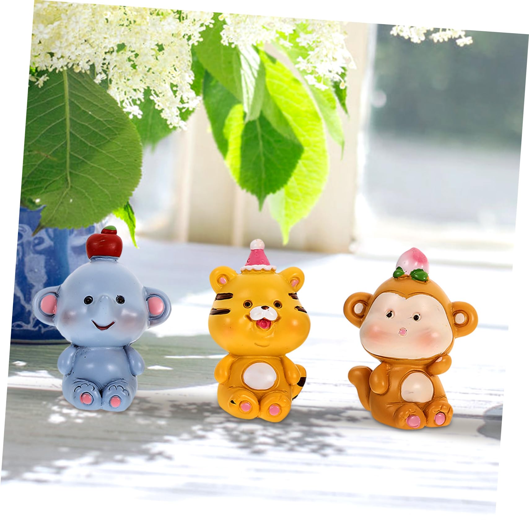 DECHOUS 12stücke Tier-cupcake-topper Robustem Resin Für Kindergeburtstag Und Partys Miniatur-tierfiguren Als Kreative Tortendekoration Für Feierlichkeiten