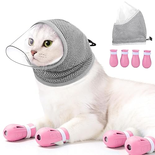Adjustable Cat Muzzle for Grooming & Biting Prevention, Upgrade Kitten