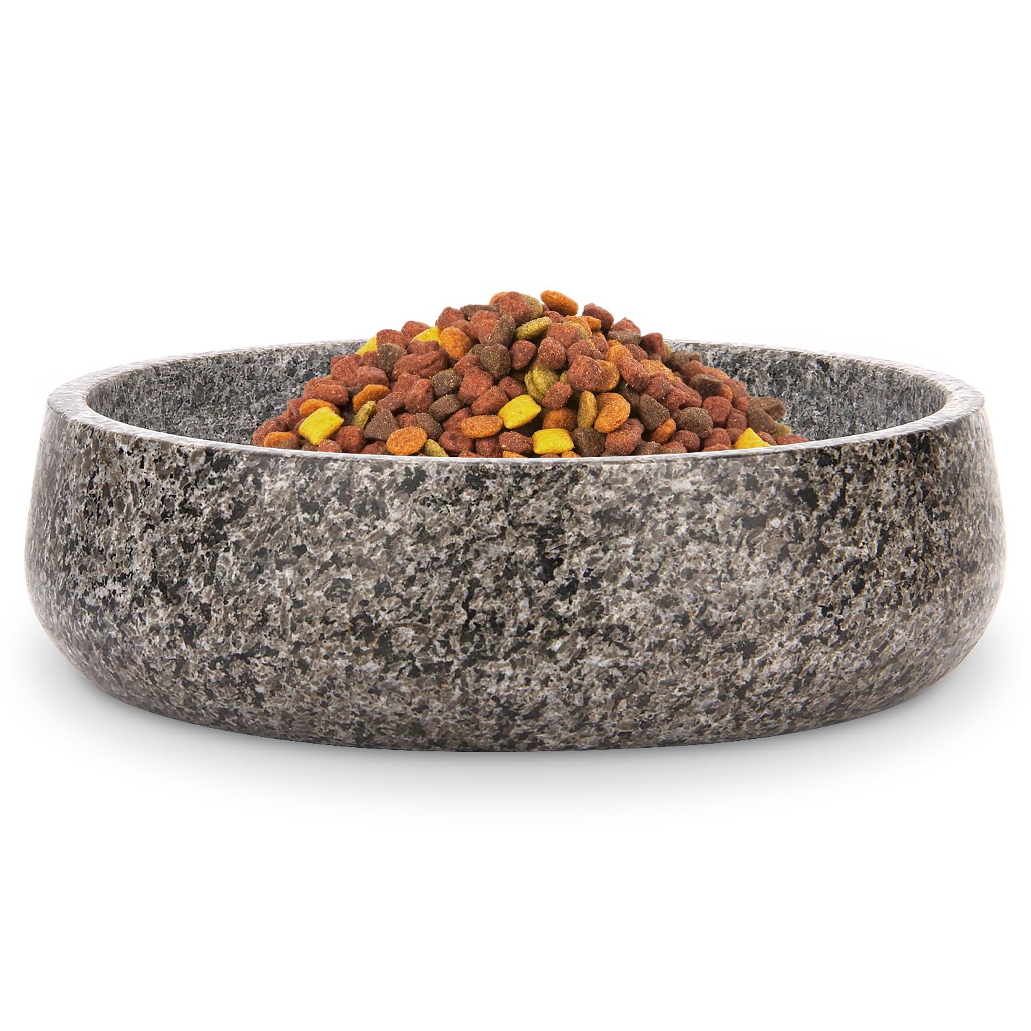 Ciotola per Cani in Granito, Granito, L | Ciotola Naturale Resistente per Animali Domestici, Ciotola Antiscivolo per Cibo e Acqua per Gatti, Ciotola in Pietra