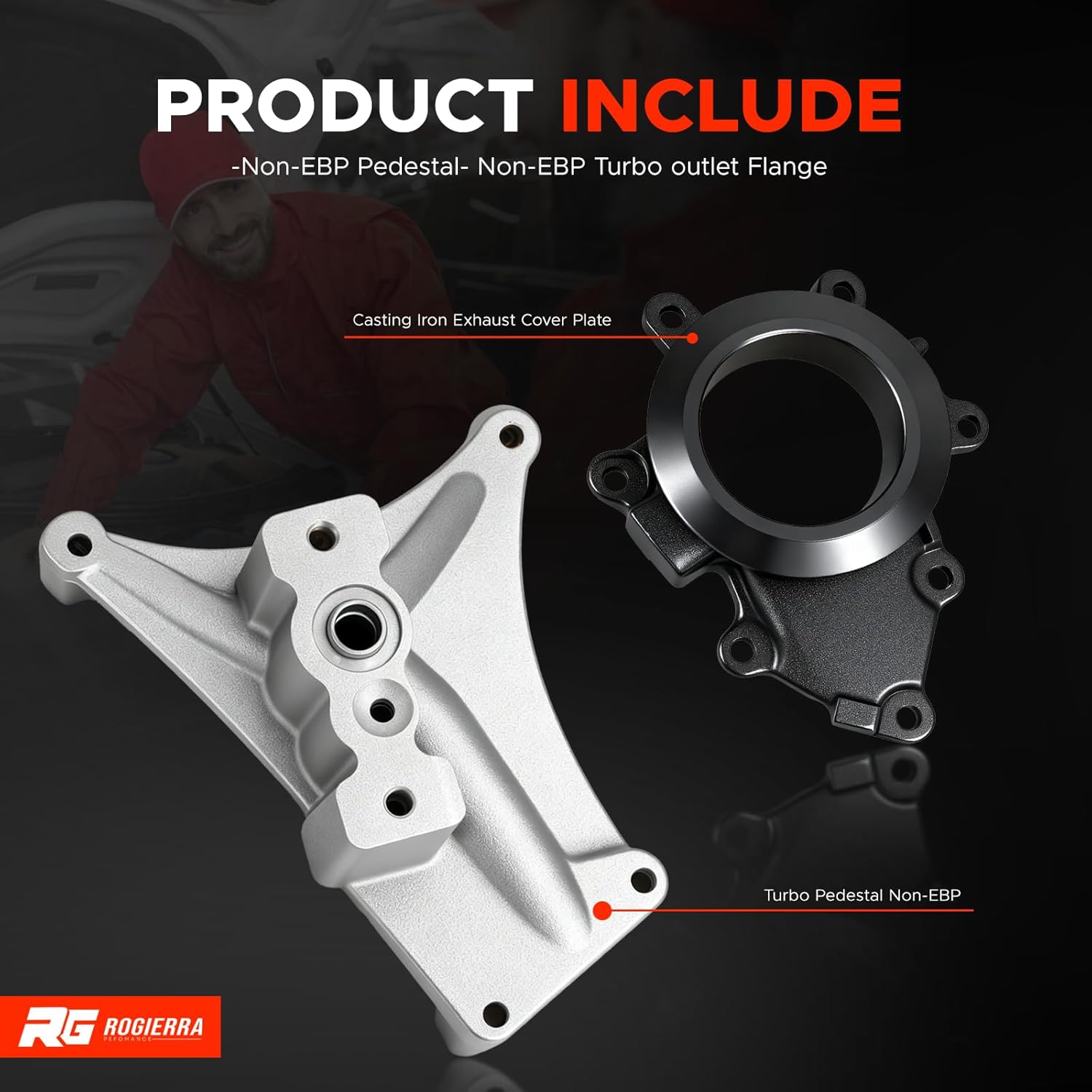 Non-EBP Valve Upgrade Turbo Pedestal & Exhaust Housing for 1999.5-2003 Ford 7.3L Powerstroke - Complete Turbo Pedestal & Housing Replacement Kit with Bolts