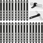 25 Pcs Silicone Cable Ties, Cable Ties Reusable, High Elasticity Cord Wraps for Electrical Cords, Cord Organizer for Earphone, Phone Charger(Black)