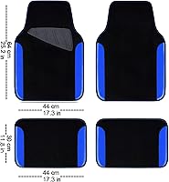 Vista 4 de CAR PASS Fundas de asiento de malla de aire 3D para automóvil, juegos completos con esponja de 5 mm, 4 piezas de alfombrillas de piso para automóvil
