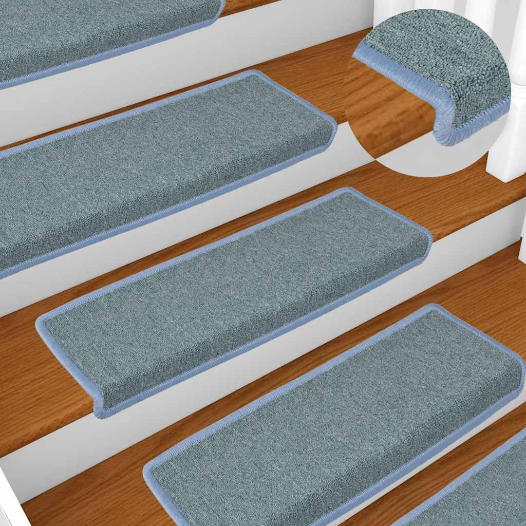 Mata na schody 15 sztuk 65x21x4 cm Granatowa PP Tufté