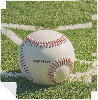 Green Baseball Field Backdrop Cloth Napkins 2 PCS Soft Washable Absorbent Napkin Reusable Eco Friendly Dinner Napkins Ideal for Everyday Use Parties Wedding Spring Summer Easter