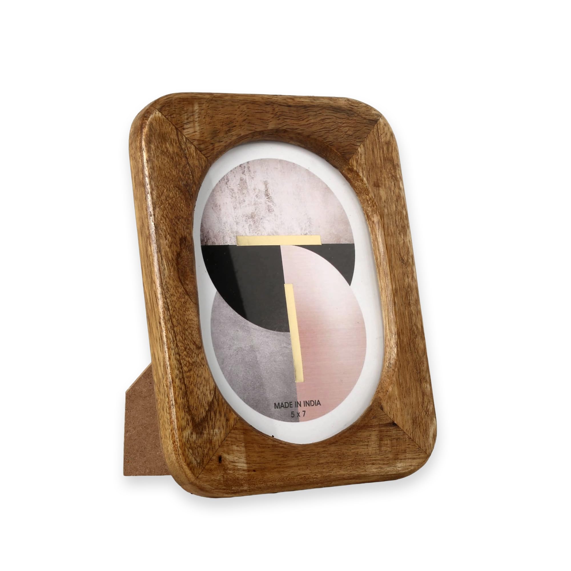 Cadre photo artisanal en bois véritable avec finition haut de gamme