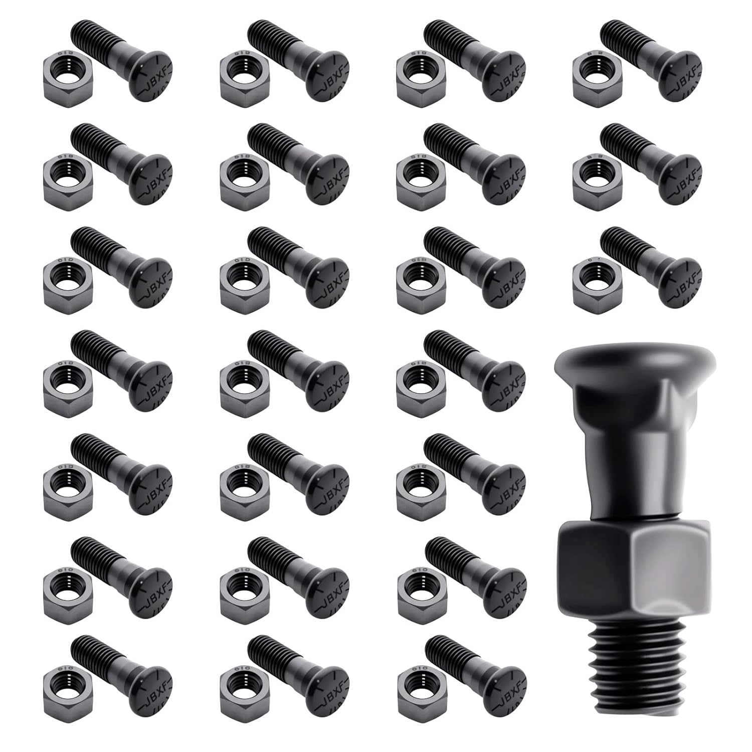 25Pcs 5/8 Cutting Edge Bolts, Bucket Cutting Edge Bolt, Grader Blade Bolts 5/8"-11 x 2-1/4" Compatible with Snow Plow Construction Machinery