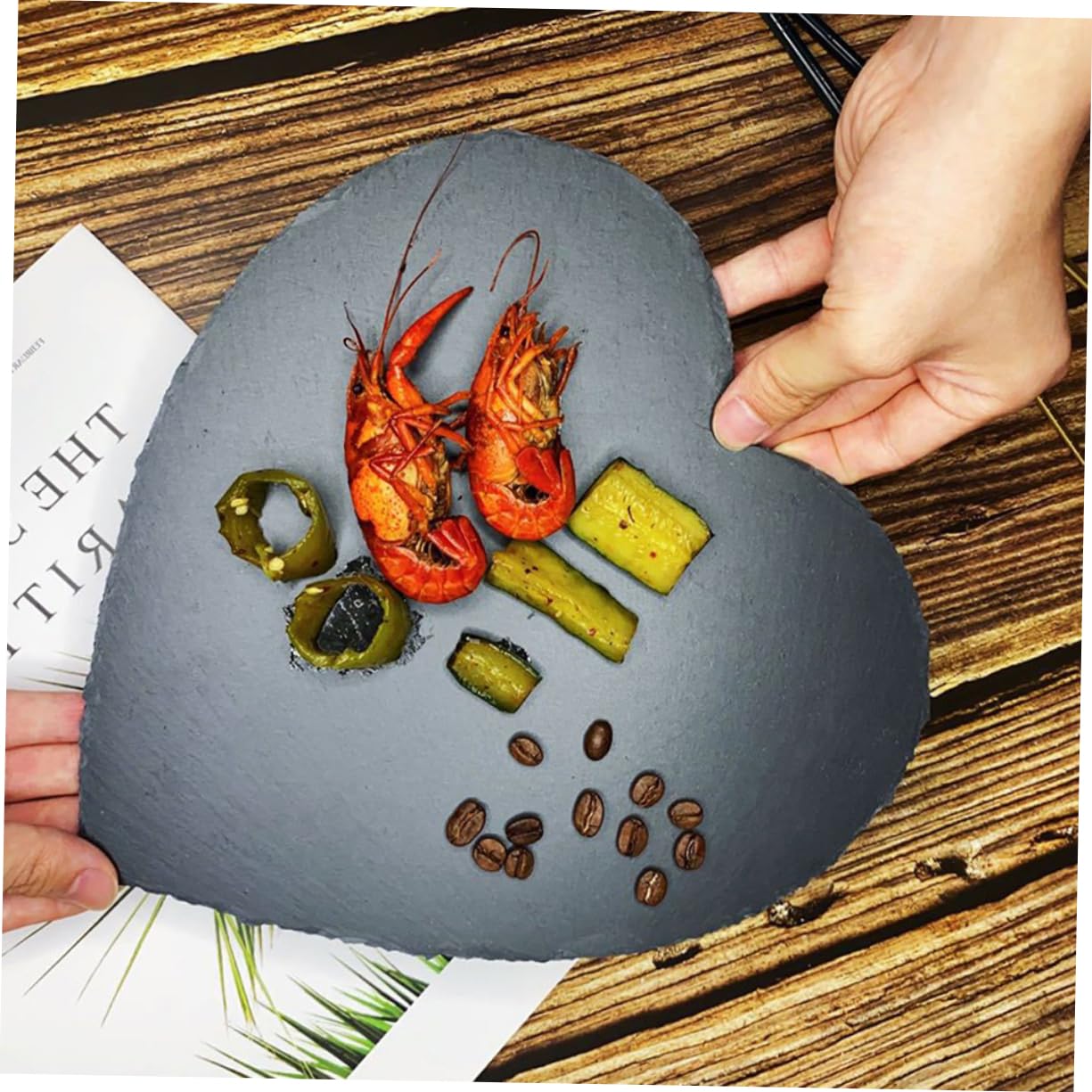 Ipetboom 2piezas Platos De Piedra Natural Placa De Pizarra Personalizada Para Carnes Postres Almacenamiento