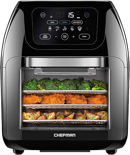 CHEFMAN Multifunctional Digital Air Fryer+ Rotisserie, Dehydrator, Convection Oven, 17
