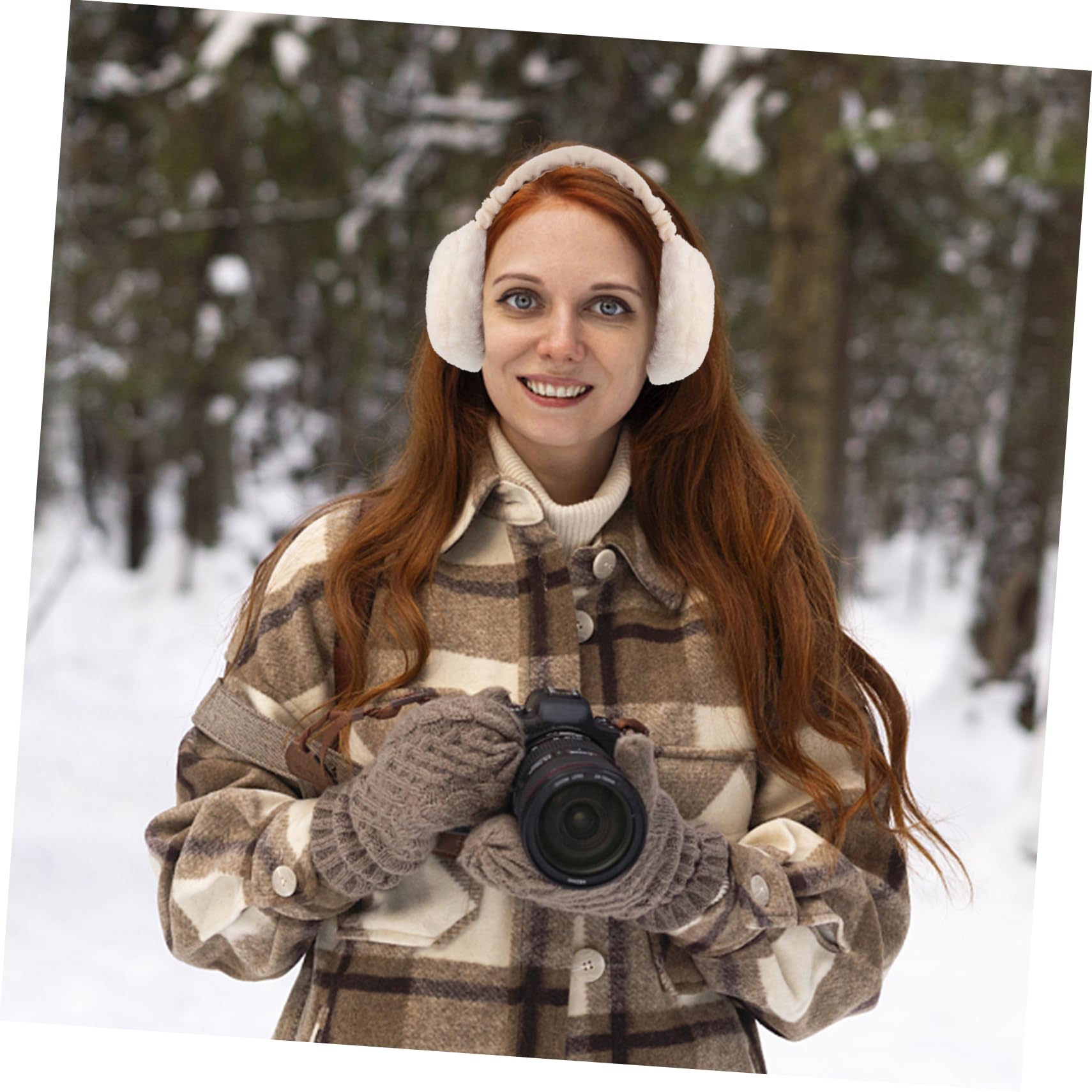 VALICLUD Orejeras De Invierno De Felpa Suave Para Mujer y Niña, Calentadores De Oídos Térmicos Para Clima Frío, Accesorio Para Usar Ropa De Invierno, Talla Única