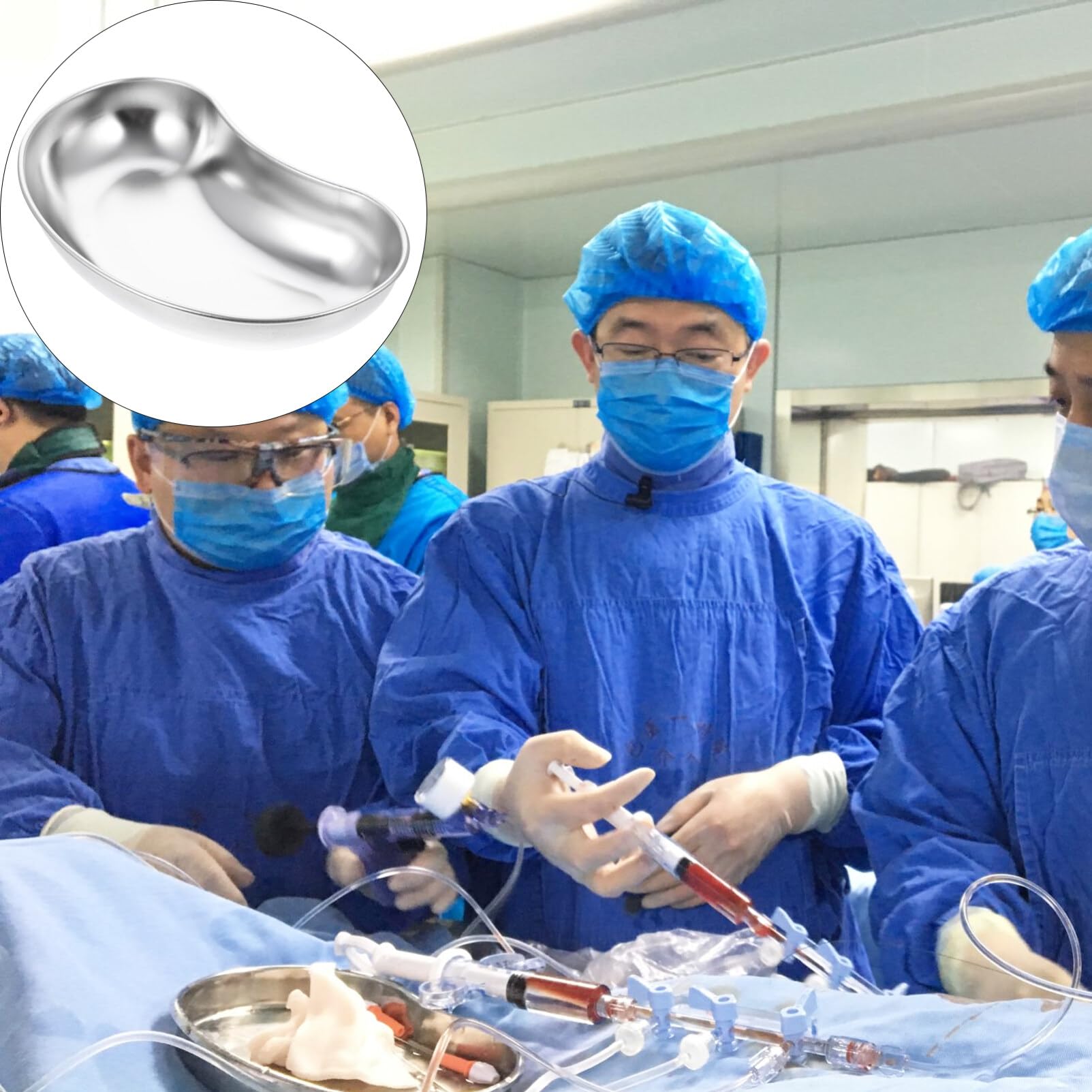 Bandeja de Acero Inoxidable para Riñonera Lavabo Emesis Instrumentos de Laboratorio Dental Quirúrgicas Médicas