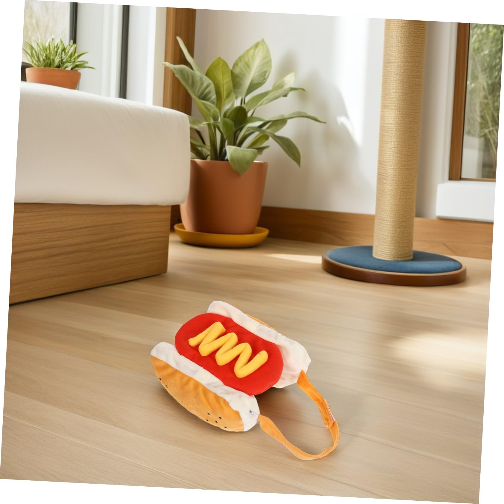 TOYANDONA 2stücke Hamburger-kostüm für Kleine Hunde und Katzen Warmes Hotdog-haustierkostüm Einfache Auszughelper Elastische Bänder und Saum für Komfort für Halloween und Partys
