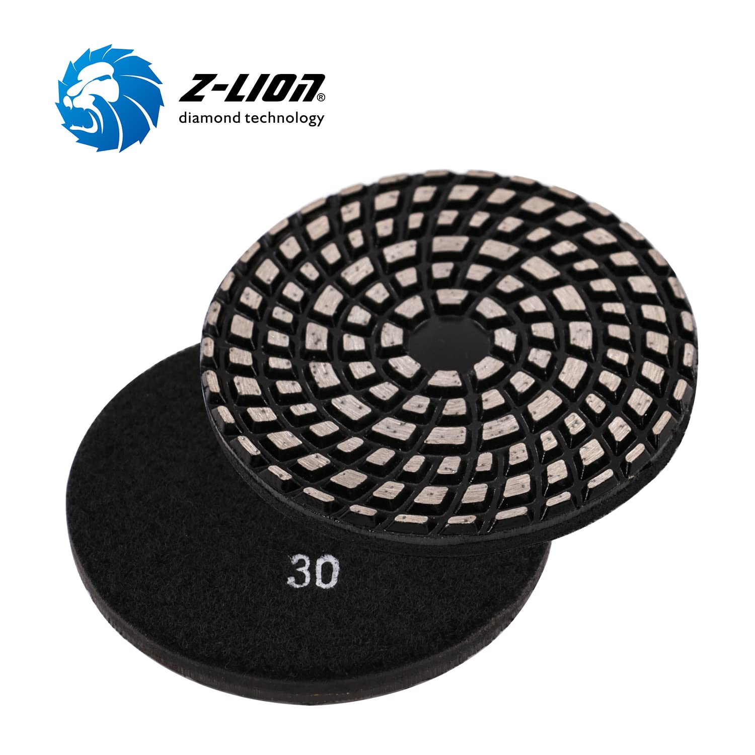 4" Metal Diamond Floor Grinding Pads 30 Grits Concrete Polishing Discs (3-Pcs)