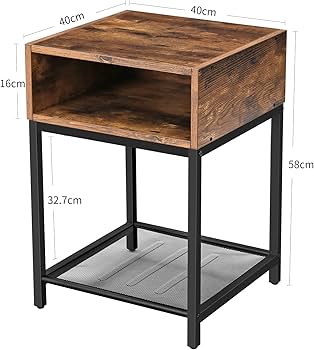 Amazon｜VASAGLE サイドテーブル おしゃれ サイドテーブル 引き出し