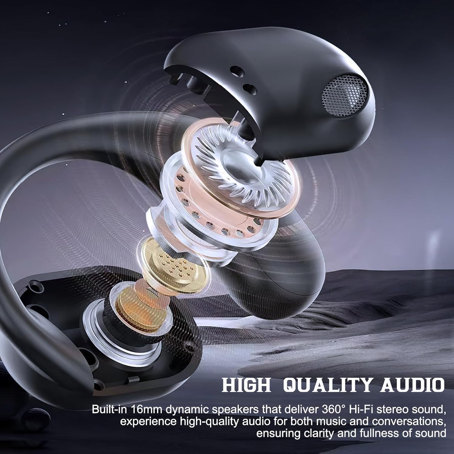 OBEST AI Cuffie Traduzione, Auricolari Traduzione en Tempo Reale con 144 Lingue, Bluetooth 5.4 Riduzione Rumore Auricolari, LCD Touch screen, Cuffie Traduzione Simultanea per Viaggi d'affari e l'uso