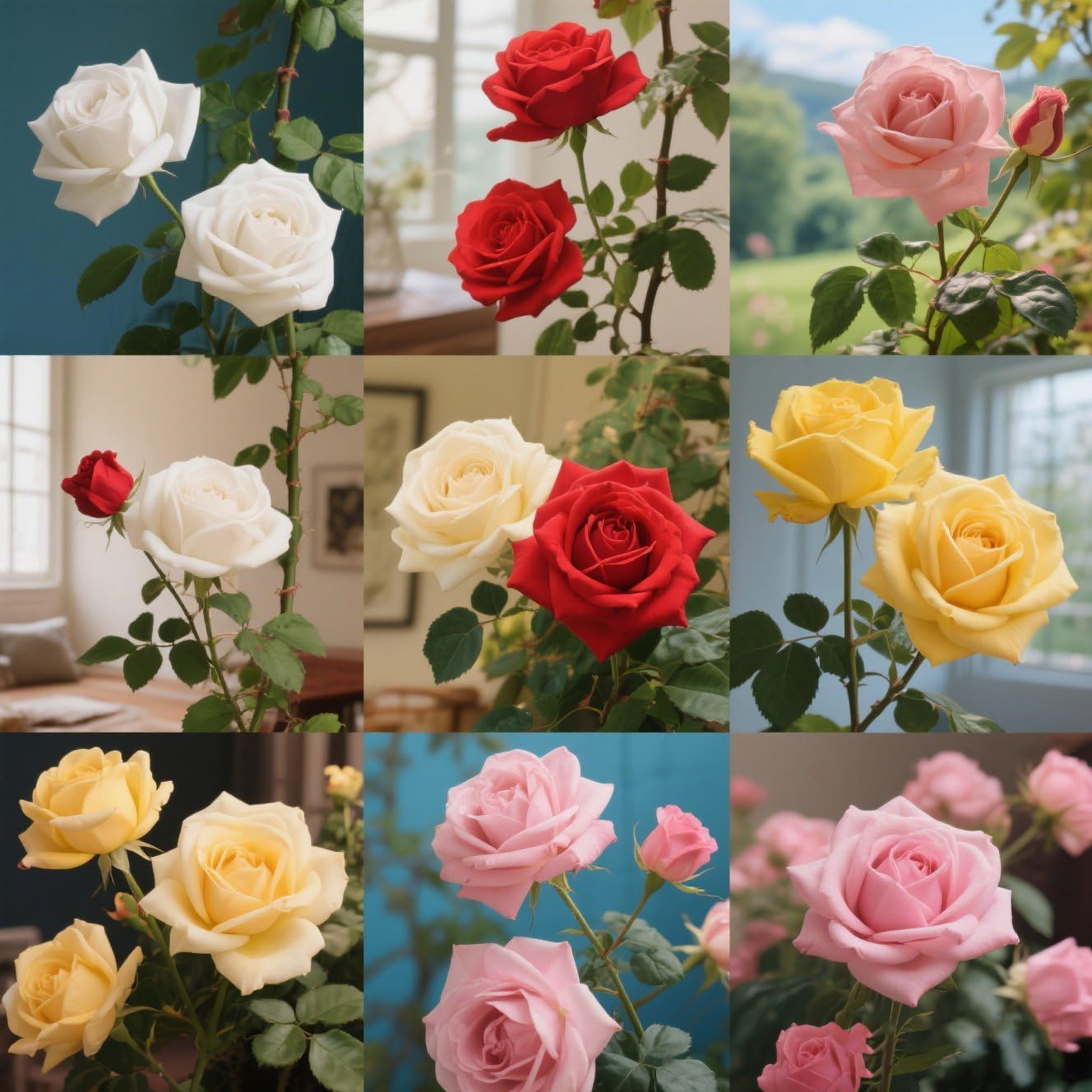 300+ Specimenti di Rosa Rampicante, Pianta Ornamentale Rampicante con Fiori Eleganti per Giardino e Recinzioni
