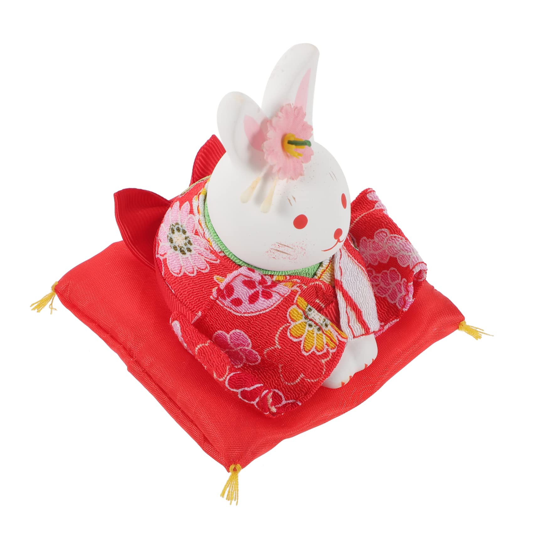 Alipis 4 Pièces Lapin Ornement Gâteau Accessoires Mini Poupées Voiture Tableau De Bord Décoration Lapins Miniatures Décoration Intérieure De Voiture Chanceux Fortune Lapin Statue