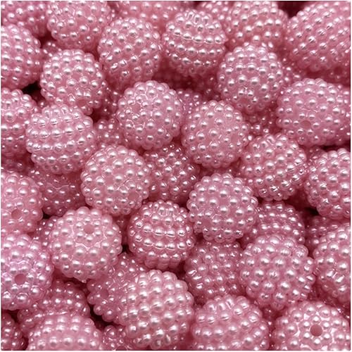 Miniatura 7 de ECYC 20 cuentas acrílicas de bayberry de 0.472 pulgadas, hermosas cuentas redondas espaciadoras de cristal sueltas para manualidades, collares,