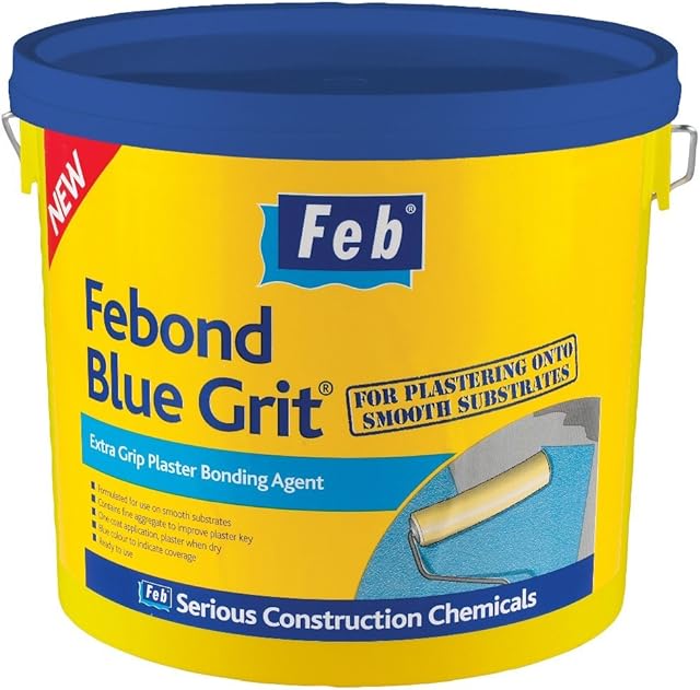 Febond Blue Grit, Extra Grip Plaster Bonding Agent, 10 Litre