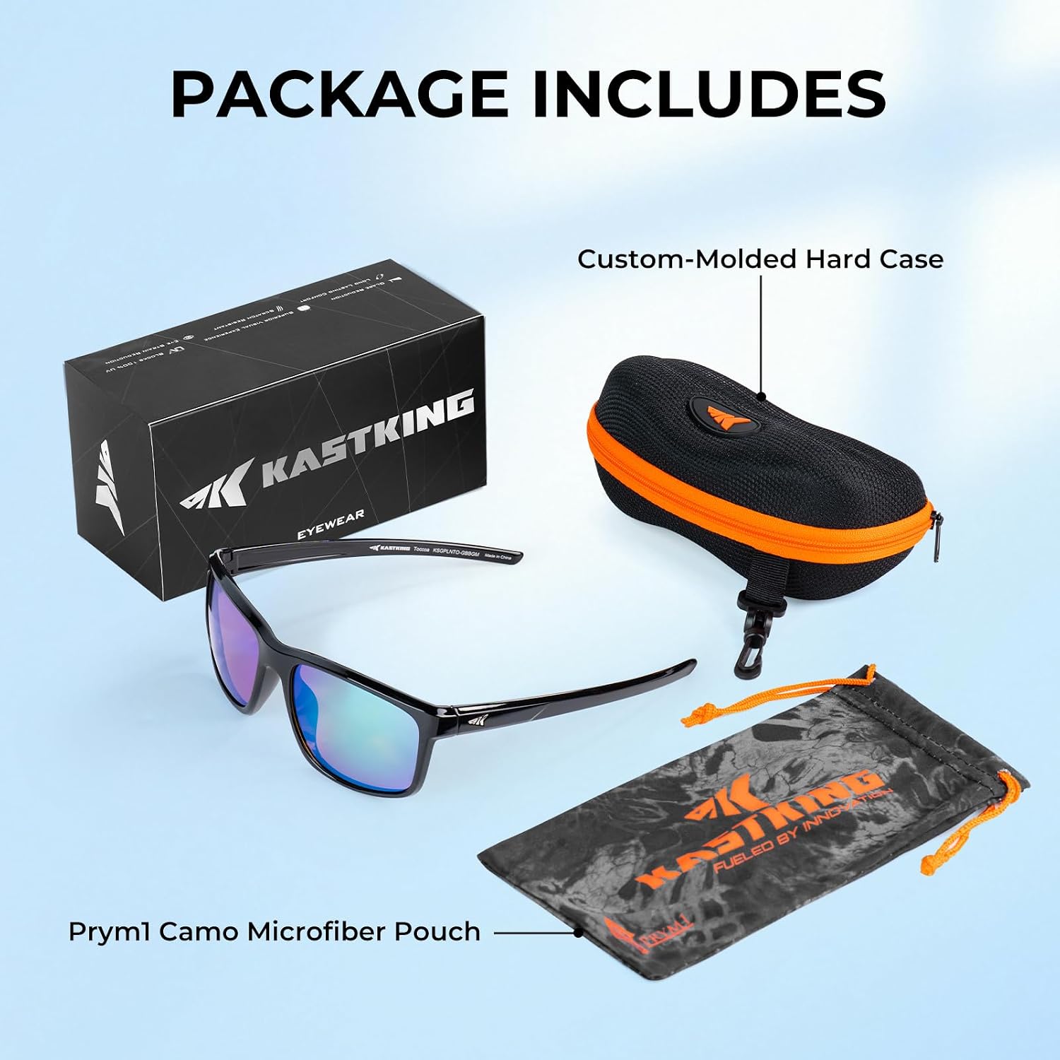 KastKing Toccoa Polarized Sport Sunglasses for Men and Women,Ideal for Driving Fishing Cycling and Running,UV Protection