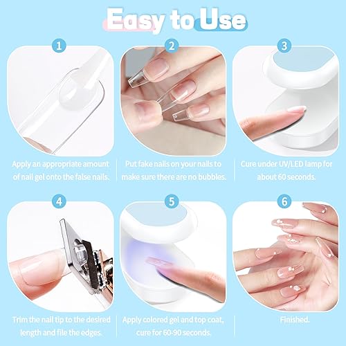 Miniatura 5 de Luz UV para uñas, mini luz de curado de uñas, secador de uñas USB para secado rápido, lámpara de uñas LED UV de 16 W para uñas de gel, secador de