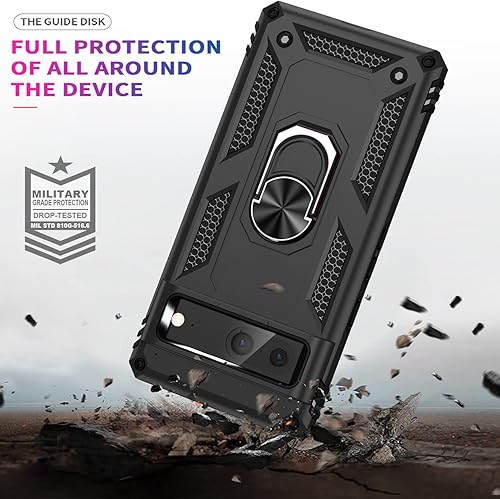 Miniatura 4 de Funda para Pixel 7 con protector de pantalla HD 2 unidades Funda de teléfono a prueba de golpes de grado militar que pasa la prueba de caída de 16